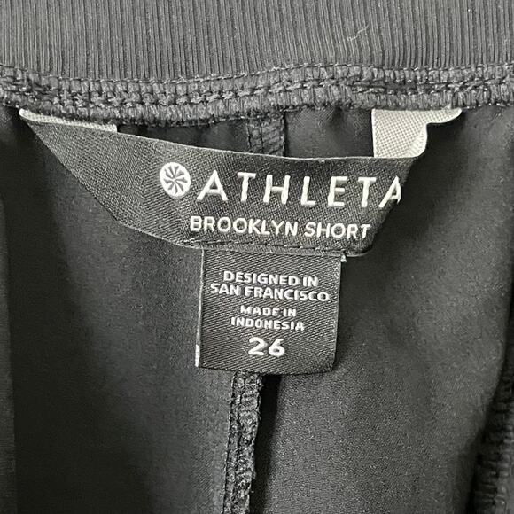 Athleta Shorts Womens Size 26 Plus Black Brooklyn Pull On Pockets Athletic Gym - Picture 8 of 10